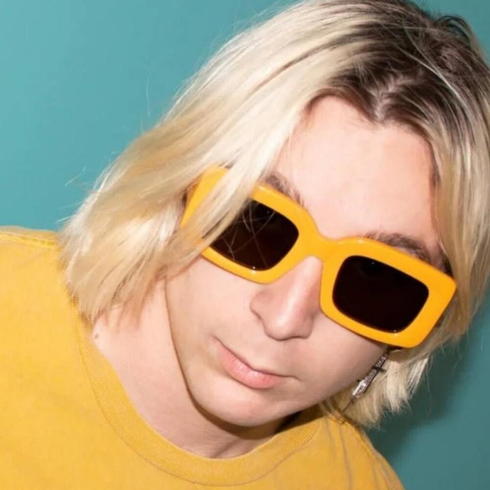 Raen 100% UV Protection Square Acetate Sunglasses With Case Yellow